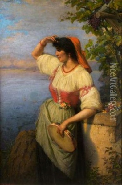 Jeune Sicilienne Oil Painting - Willem Karl Frederik Travers