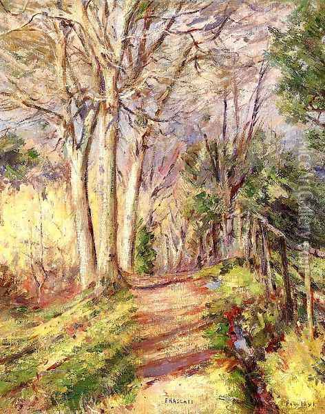 Path in Frascati Oil Painting - Theodore Robinson
