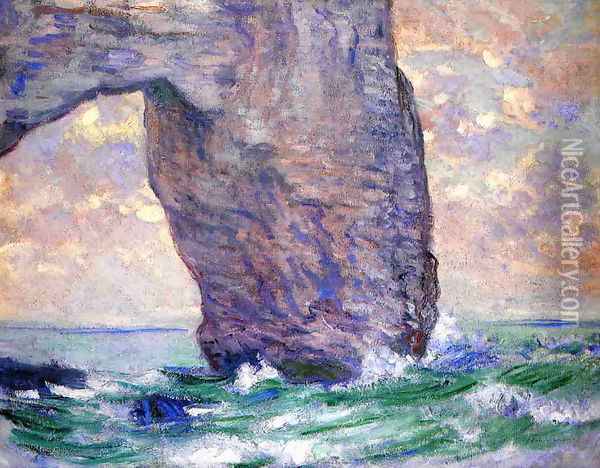 The Manneport Seen From Below Oil Painting - Claude Oscar Monet