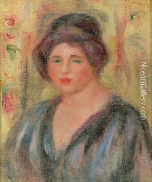Tete De Femme Oil Painting - Pierre Auguste Renoir
