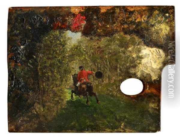 Parforce-jager Oil Painting - Franck Jean Baptiste Louis Cinot