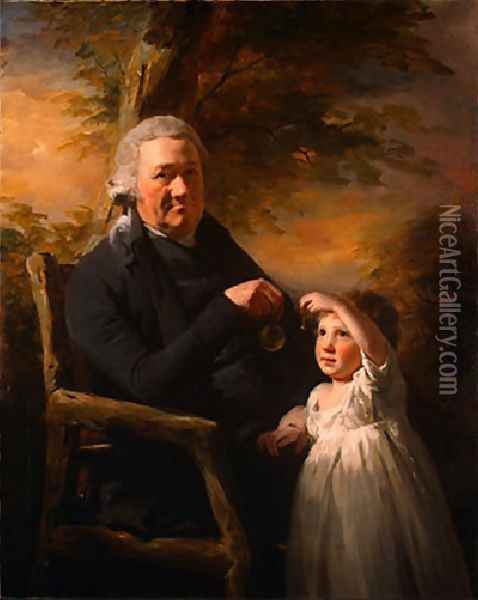 John Tait And His Grandson Oil Painting - Sir Henry Raeburn