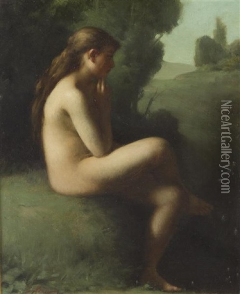 Young Nude Oil Painting - Emmanuel Benner