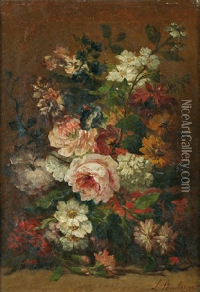 Bouquet De Fleurs Oil Painting - Louis Jean Baptiste Boulange