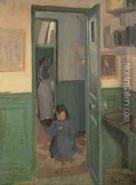 In Sickerts House Oil Painting - Harold Gilman