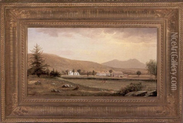Farm In The Foothills Of Maine Oil Painting - Harrison Bird Brown