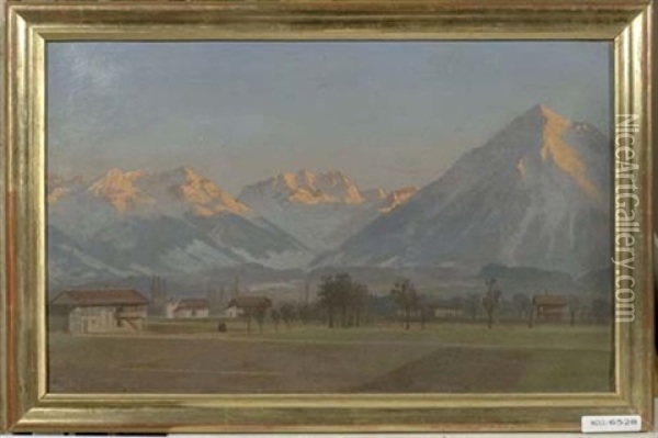 Berglandschaft Oil Painting - Ernst Hodel the Elder