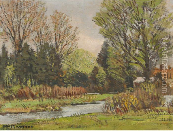 Summer Landscape Oil Painting - Homer Ransford Watson