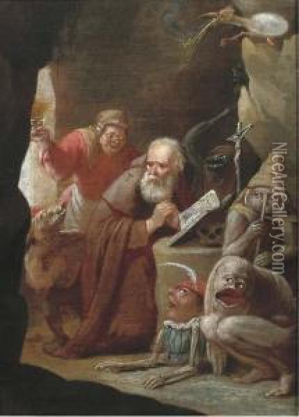 The Temptation Of Saint Anthony Oil Painting - Matheus van Helmont