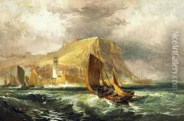 At Whitby, Yorkshire Oil Painting - Robert Ernest Roe