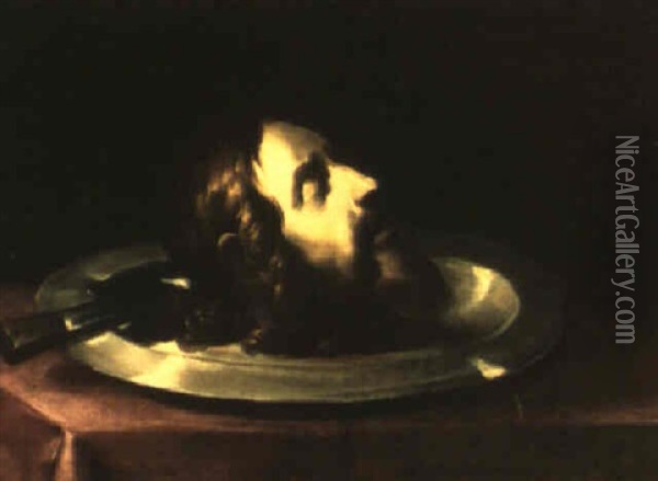 The Head Of St. John The Baptist Oil Painting - Alonso Cano