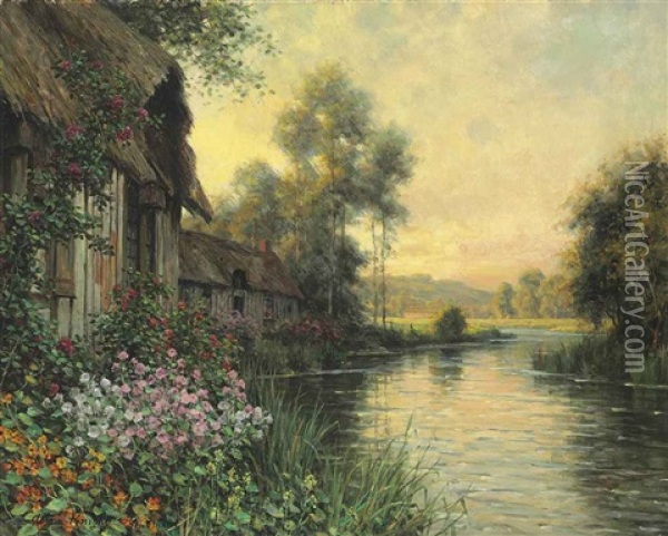 A Sunny Evening At Beaumont-le-roger Oil Painting - Louis Aston Knight