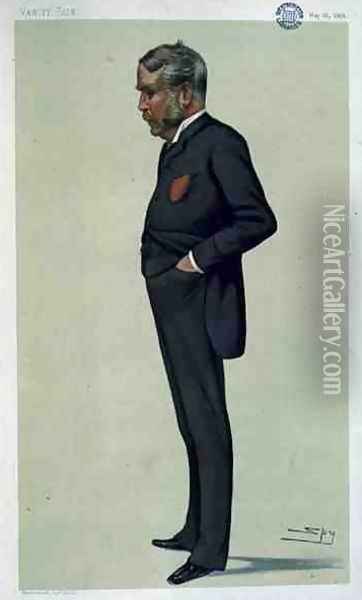 Patience, a Spy caricature of William Schwenck Gilbert (1836-1911) from Vanity Fair, 21st May 1881 Oil Painting - Leslie Mathew Ward