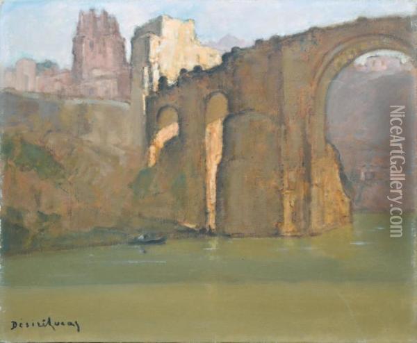 Le Pont Saint Martin Oil Painting - Louis Marie Desire-Lucas