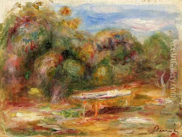 In the Garden at Collettes in Cagnes Oil Painting - Pierre Auguste Renoir
