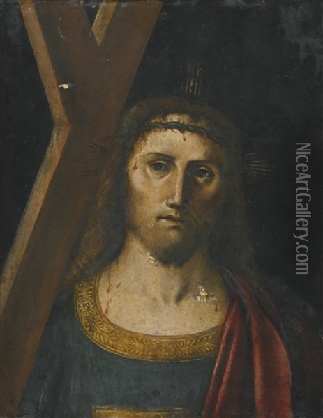 Christ Carrying The Cross Oil Painting - Alessandro Pampurino