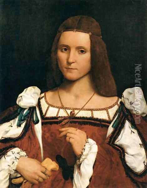 Portrait of a Woman Oil Painting - Giovanni Francesco Caroto