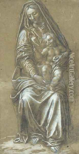 The Madonna and Child Oil Painting - North-Italian School