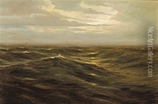 Evening's Gray Mantle, Laguna Beach Oil Painting - Frank William Cuprien