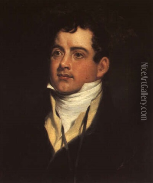 Portrait Of Thomas Moore (1779-1852) Oil Painting - Thomas Phillips