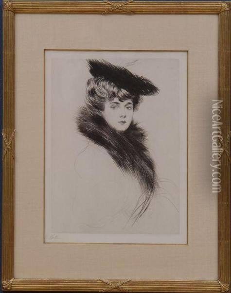 Madame Chesuit Oil Painting - Paul Cesar Helleu
