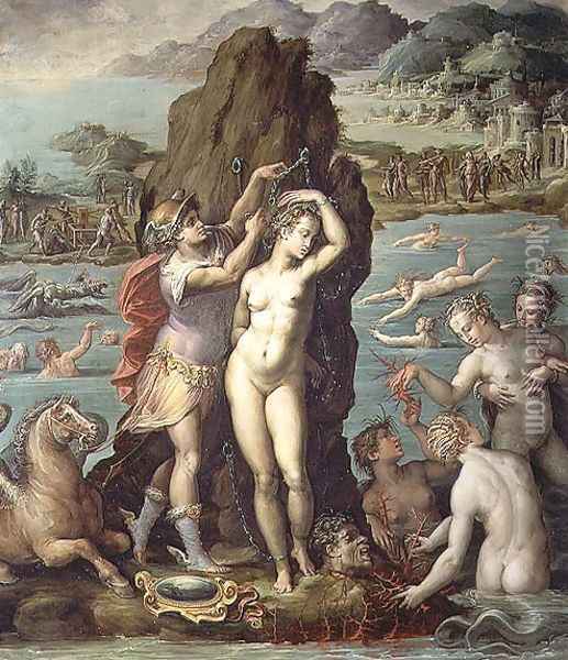 Perseus and Andromeda, 1572 Oil Painting - Giorgio Vasari
