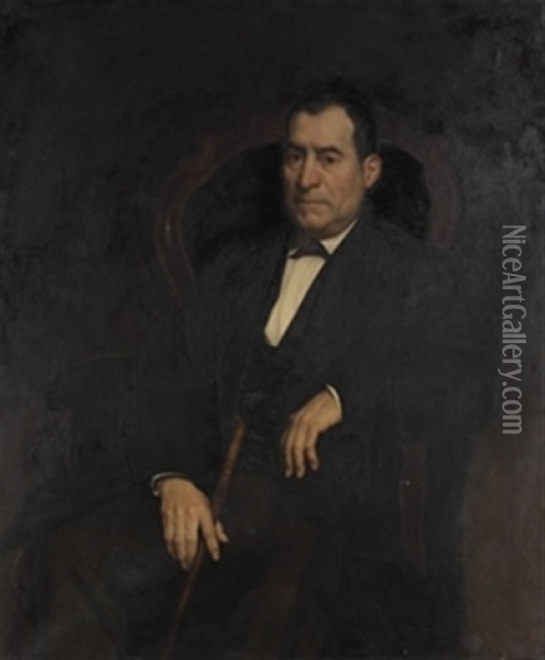 Retrato De Caballero Oil Painting - Ricardo de Villodas de la Torre