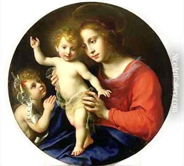 Madonna and Child with St John the Baptist Oil Painting - Carlo Dolci