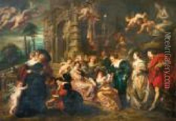Jardin Del Amor Oil Painting - Peter Paul Rubens