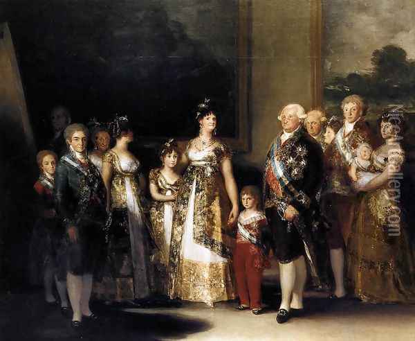 Charles IV And His Family Oil Painting - Francisco De Goya y Lucientes