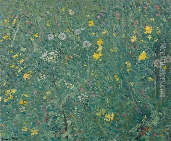 Les Fleurs Oil Painting - Henri Martin