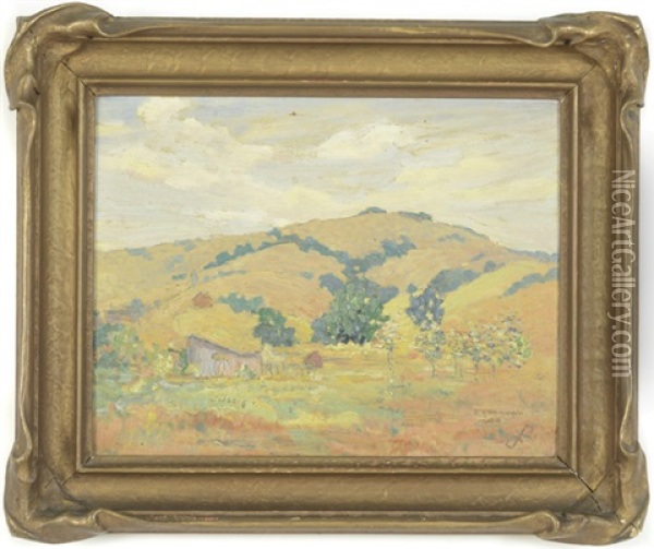 The Barren Hills Of California Oil Painting - Sadakichi Hartmann