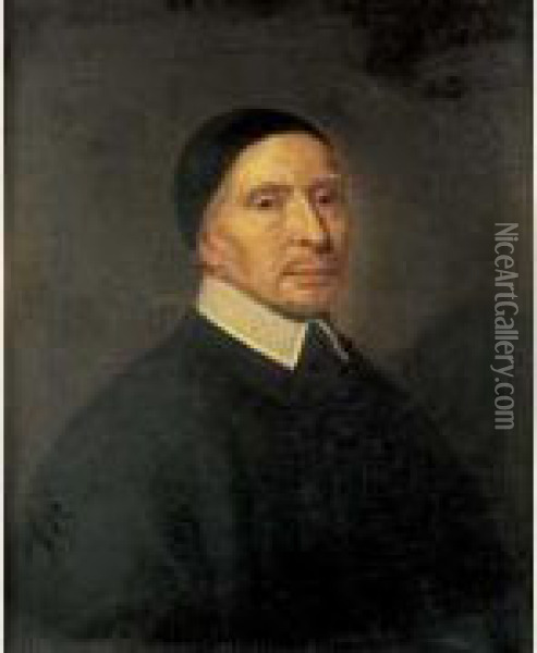 Portrait Du Pere De Saint Pe, Oratorien Oil Painting - Jean-Baptiste De Champaigne