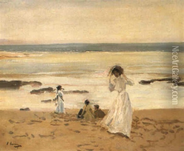 A Summer Evening Oil Painting - John Lavery