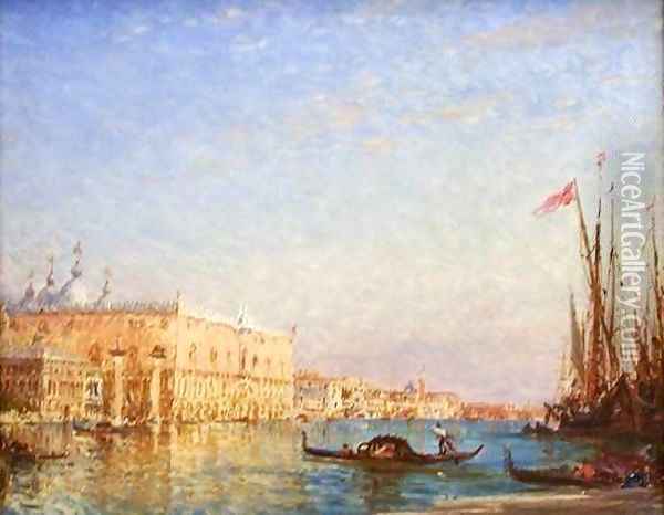 The Grand Canal in Venice Oil Painting - Felix Ziem