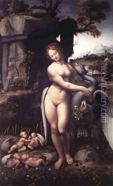 Leda 1508-15 Oil Painting - Leonardo Da Vinci