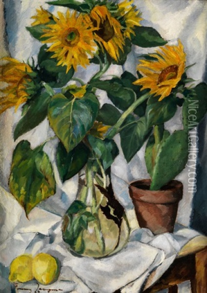 Blumenstilleben Oil Painting - Franz Wilhelm Jaeger
