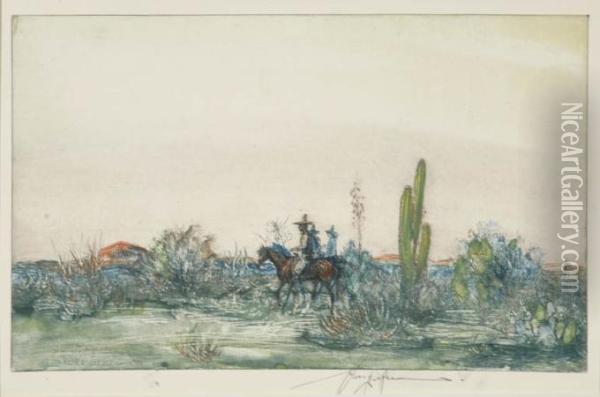 Trail To Mexico Oil Painting - Henry Bryan Ziegler