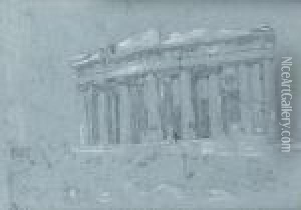 The Parthenon Oil Painting - Hercules Brabazon Brabazon