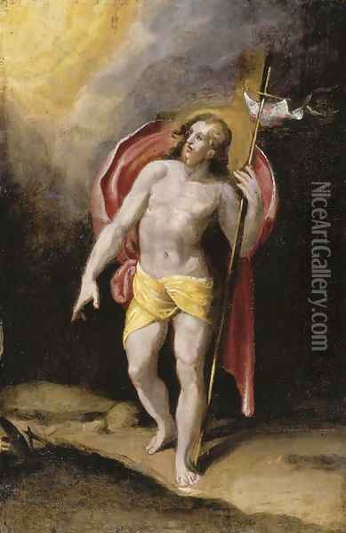 The Risen Christ Oil Painting - Orazio Samachini
