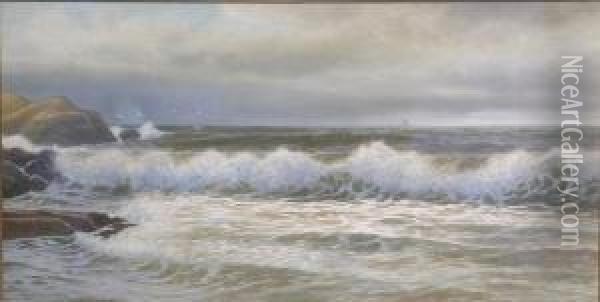 Storm At Nahant, Massachusetts Oil Painting - George Howell Gay