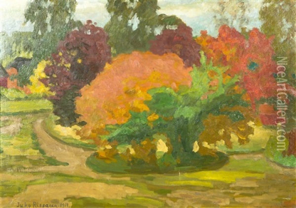 Park (in Kintaus) Oil Painting - Juho Rissanen