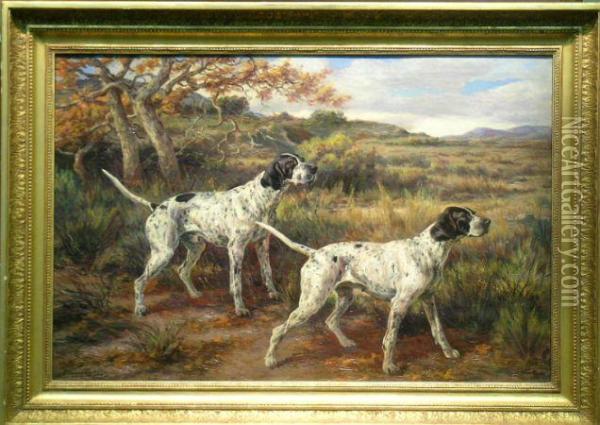 A Brace Of Pointers Oil Painting - Edmund Henry Osthaus