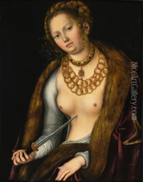 Lucretia Oil Painting - Lucas Cranach the Elder