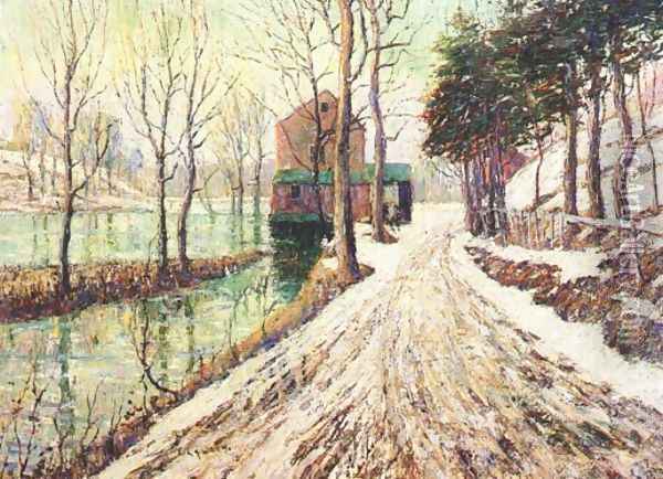 Melting Snow Oil Painting - Ernest Lawson