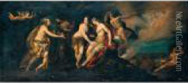 The Judgement Of Paris Oil Painting - Giulio Cesare Procaccini