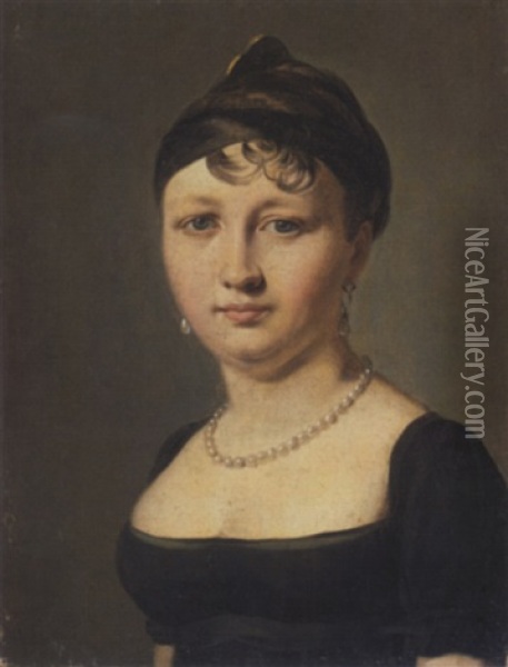Portrait D'augustine De Gay Oil Painting - Louis Leopold Boilly