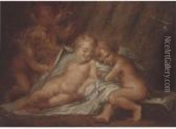Putti Desporting Oil Painting - Peter Paul Rubens