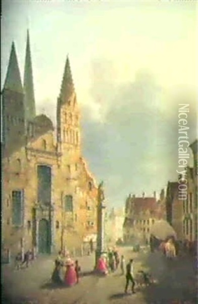 Kirche St. Jakob In Gent Oil Painting - Pierre Francois de Noter