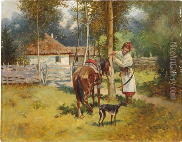 Returning Home Oil Painting - Mikolai Ivasiuk